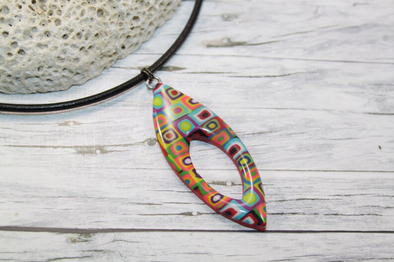 bohemian necklace multicolor necklace multicolor pendant, colorful necklace hippie necklace rainbow pendant Rainbow necklace