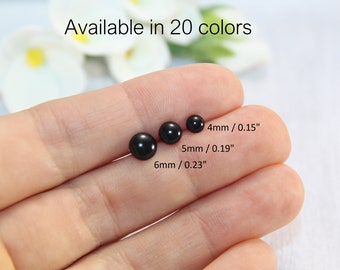 tiny black stud earrings, small black stud earrings, little black stud earrings, small black studs, little black studs tiny black studs