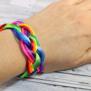 Rainbow bracelet, multicolor bracelet, colorful bracelet, hippie bracelet, boho bracelet, summer bracelet, happy bracelet, birthday gift