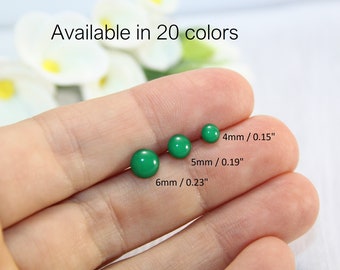 tiny green stud earrings, small green stud earrings, little green stud earrings, small green studs, little green studs tiny green studs