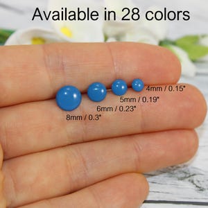 Tiny Blue Resin Stud Earrings: Everyday Wear