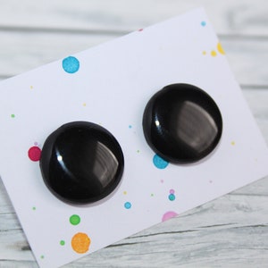 Black stud earrings black studs, post earrings, tiny black stud earrings, dot earrings, minimalist black studs, stud earrings for men,