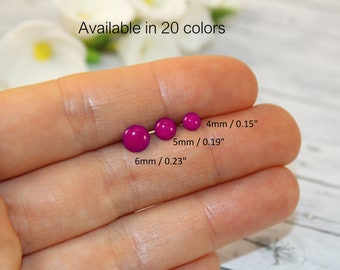 tiny magenta stud earrings, small magenta stud earrings, little magenta stud earrings,small magenta stud earrings