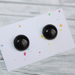 Black stud earrings, black studs, small balck stud earrings, tiny black stud earrings, minimalist black studs, stud earrings for men