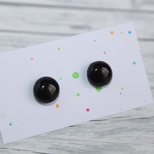 Black stud earrings, black studs, black post earrings, tiny black stud earrings, dot earrings, minimalist black studs, stud earrings for men