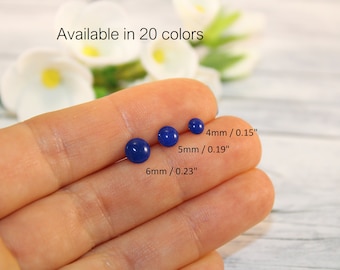 tiny royal blue stud earrings, small royal blue stud earrings, little royal blue stud earrings, small blue studs, little blue studs