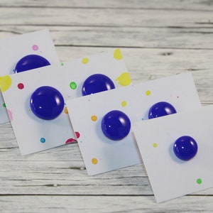 Blue stud earrings, royal blue stud earrings, tiny blue stud earrings, dot stud earrings,minimalist blue stud earrings
