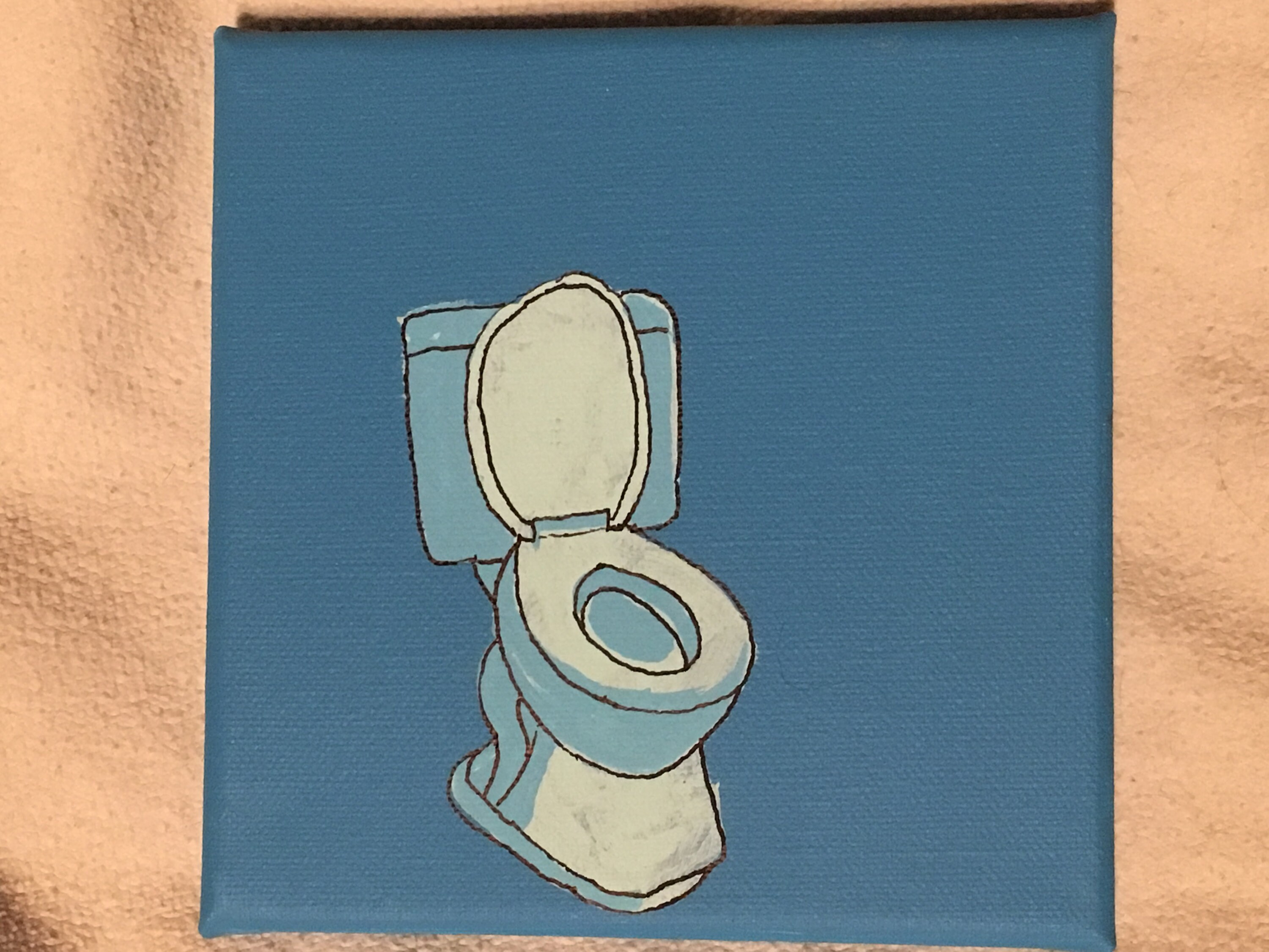 Toilet Painting Etsy
