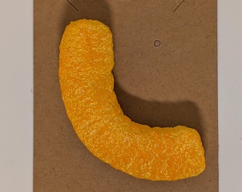 Cheetos magnet, cute and handmade.  great gift! cheeto cheese puff cheese doodle
