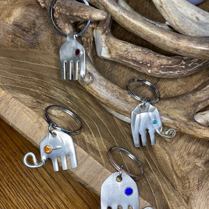 Silverplated Elephant Keychains or necklace