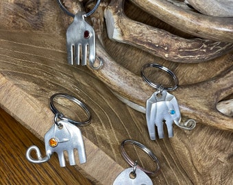Silverplated Elephant Keychains or necklace