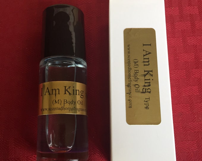 Handmade I am King Type  Designer Impression Body Oil, I Am King Cologne Duplicate, Inspired by Sean John, Designer Type, Buy Designer Type