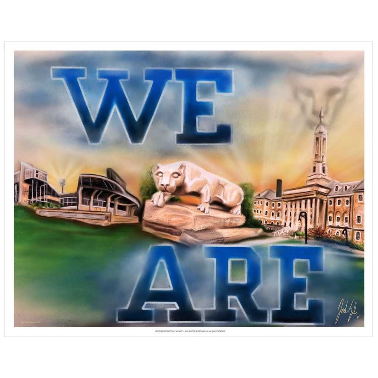 Penn State we Are Art Print - Etsy