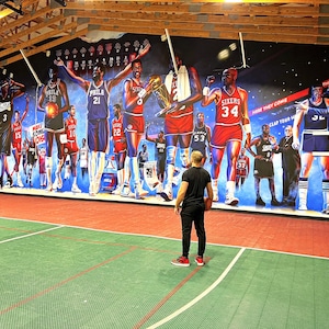 Sixers Legacy &quot;Here They Come&quot; Poster, Philadelphia Basketball Team Art, Dorm Wall Decor, Basketball Fan Birthday Gift, Basketball Players