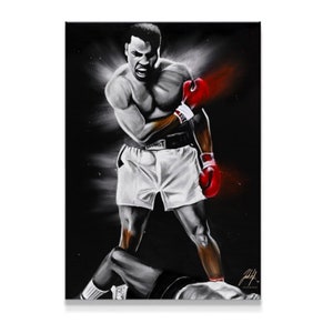 Ali Canvas Print Framed, The Great Ali Wall Art, Boxing Fan Wall Decor, Boxing Gift, Man Cave Decor, Boxing Gym Wall Art, Boxing Artwork