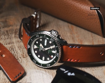 Handcrafted Saddle Classic Brown Leather Watch Straps for a Retro Timeless Look