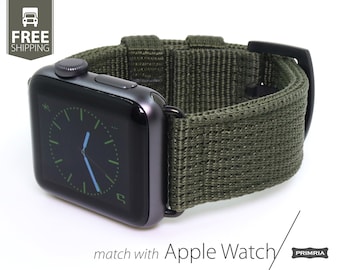 Heavy Duty Nylon Apple Watch Band: Military Style Sport Strap