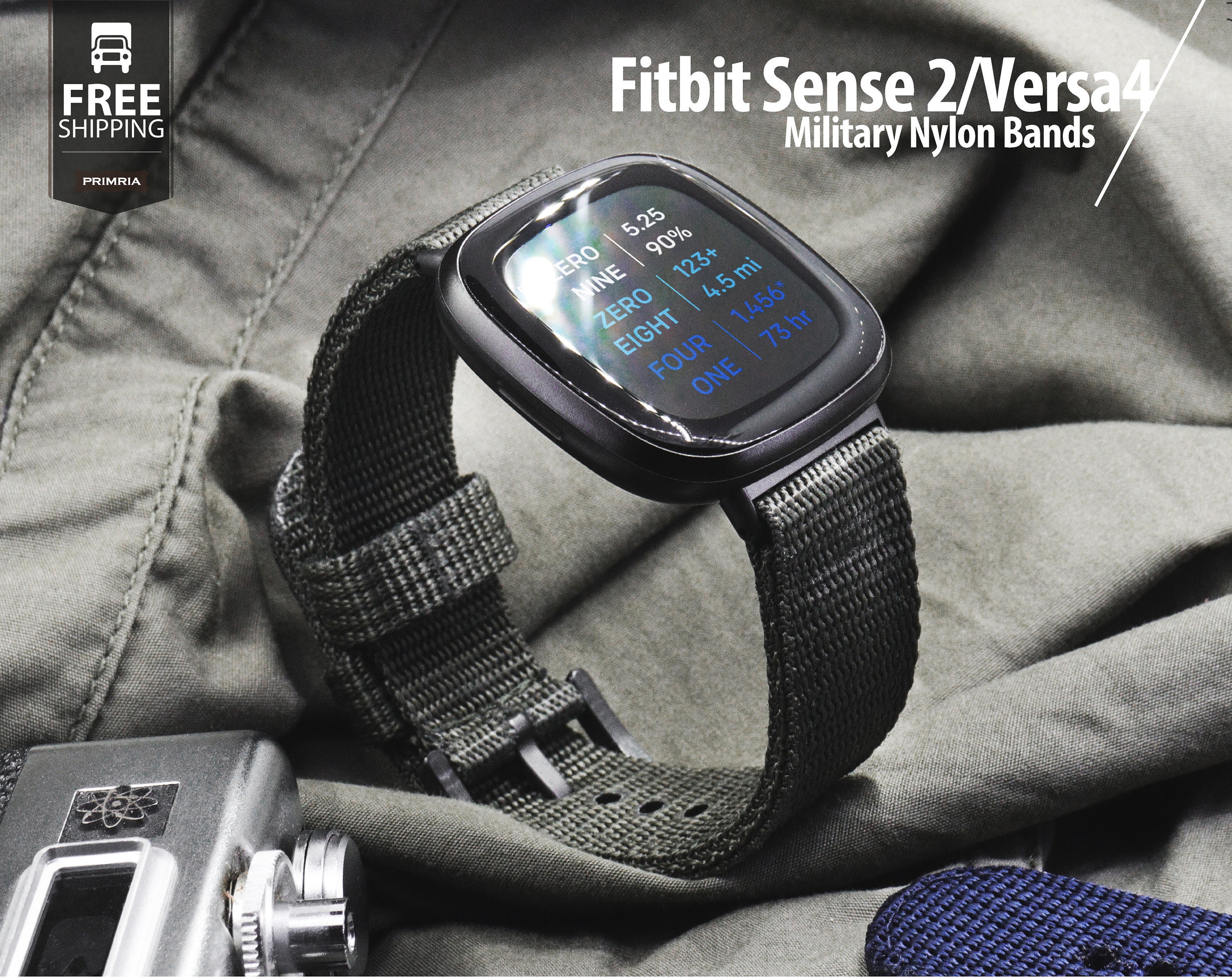 Correas compatibles con Fitbit Versa 4 y Sense 2, tela suave y  transpirable, accesorios de repuesto para reloj inteligente Versa4 Fitbit  (gris)