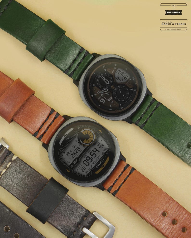 Handmade Italian Leather Galaxy Watch 8 Classic Band: Vintage Style image 11