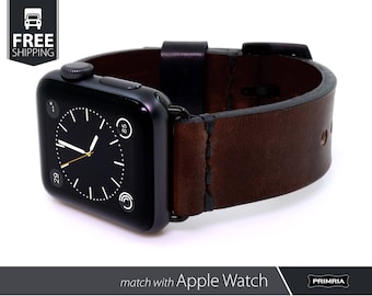 Handmade Leather Apple Watch Band: Full-Grain, Vegetable-Tanned