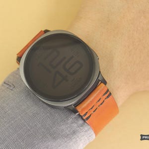 Handmade Italian Leather Galaxy Watch 8 Classic Band: Vintage Style image 5