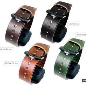 Replacement Saddle Leather Watch Straps Wrist bands for Versa 4 / Versa 3 / Versa 2 Sense image 8