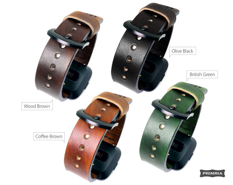 Replacement Saddle Leather Watch Straps Wrist bands for Versa 4 / Versa 3 / Versa 2 Sense image 8