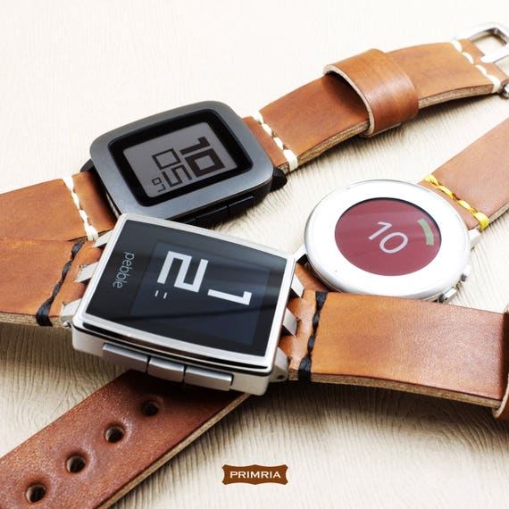 Buy Leather Straps / Compatible With Pebble Steel Coffee Online in India - Etsy