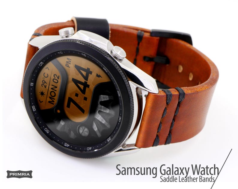 Handmade Italian Leather Galaxy Watch 8 Classic Band: Vintage Style image 6
