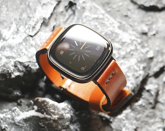 Fitbit Versa / Versa 2 / Versa 3 Sense スマートウォッチ用手作り革ベルト