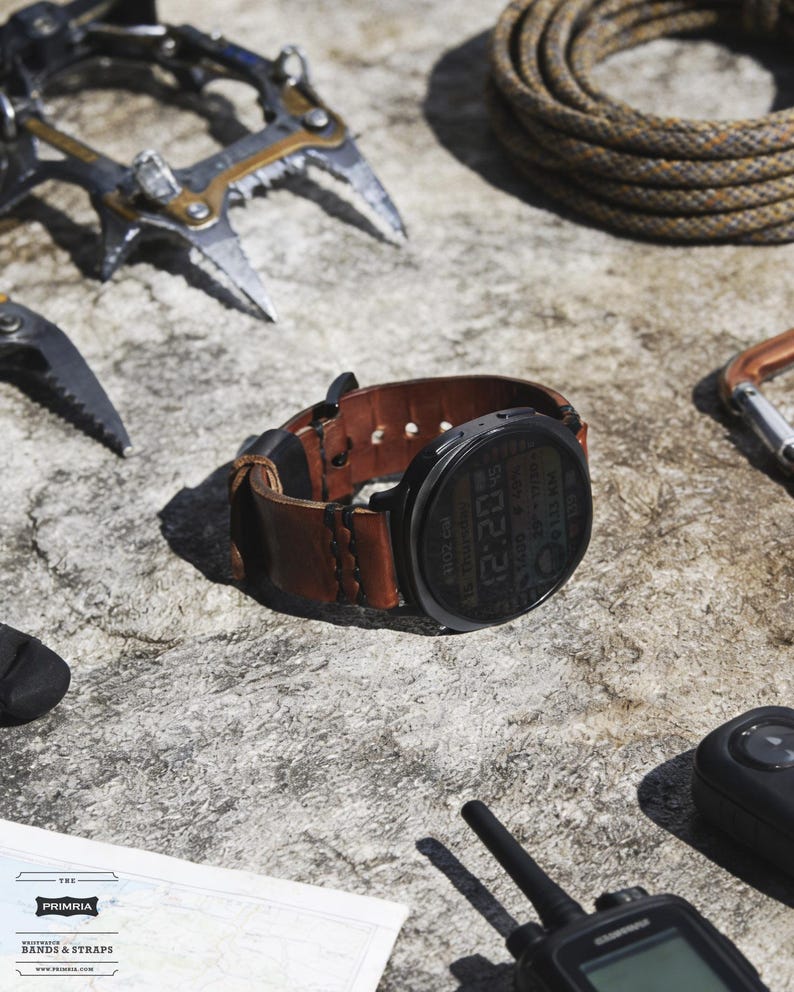 Handmade Italian Leather Galaxy Watch 8 Classic Band: Vintage Style image 16