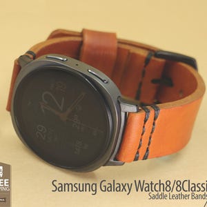 Galaxy Watch 8 / 8 Classic  スマートウォッチ用手作り革ベルト
