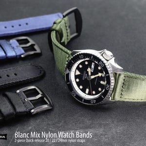 20mm 22mm 24mm Military Grade 2-piece Quick-Release nylon watch straps bands