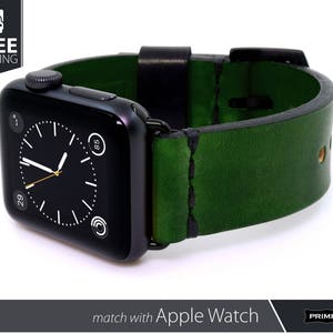 Handmade Leather Apple Watch Band: Vintage Style Strap