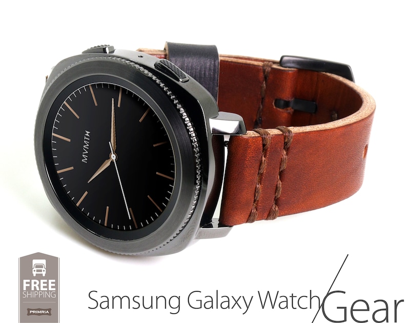 Handmade Leather Watch Straps for Galaxy Watch 4 3 / Gear Etsy