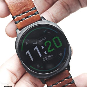 Handmade Italian Leather Galaxy Watch 8 Classic Band: Vintage Style image 15