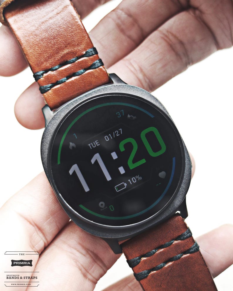 Handmade Italian Leather Galaxy Watch 8 Classic Band: Vintage Style image 15
