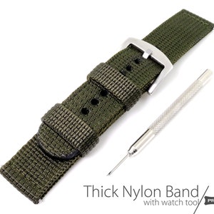 Triple layer 2-piece nylon military thick heavy duty watch straps sport watch bands Sport Enthusiasts