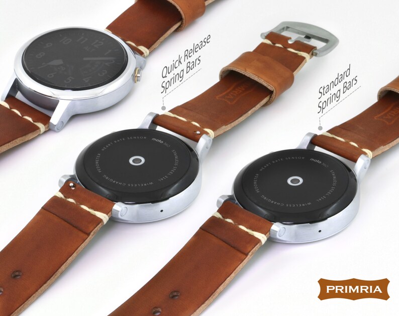 Moto 360 / 2nd Gen Handmade Leather Straps / Bands Etsy