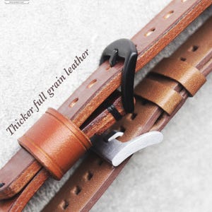 Handmade Italian Leather Galaxy Watch 8 Classic Band: Vintage Style image 14