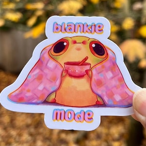 Blankie Frog Sticker | Vinyl Waterproof Sticker | Cute Sticker | Blankie Mode