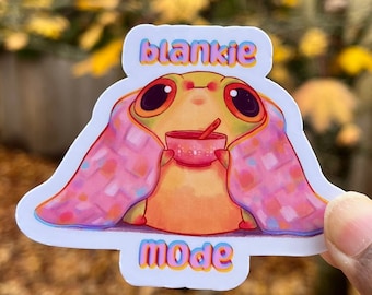 Blankie Frog Sticker | Vinyl Water Resistant Sticker | Cute Sticker | Blankie Mode