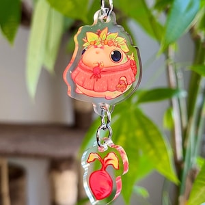 Market Frog Phone Charm | 1in Acrylic Charm with Braided Strap| Frog Charm | Keycharm