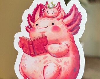 Axolotl Friends Sticker | Vinyl Water Resistant Sticker | Cute Sticker