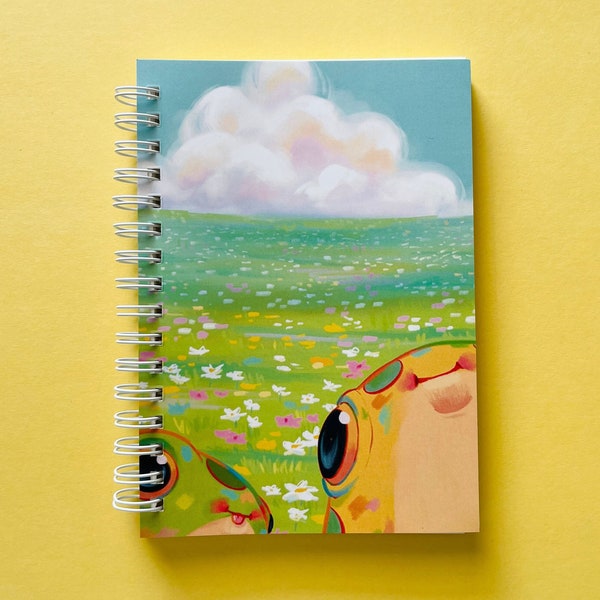 Summer Meadows Reusable Sticker Book | Leaf and Nugget’s Toad Trip | 50 Page Sticker Book | Spiral Bound Sticker Book