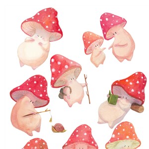 An Assortment of Mushrooms | Art Print | Original Illustration | Wall Art