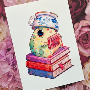 Tea Sommelier Frog | Art Print | Original Wall Hanging | Cottagecore Frog Art | Cute Gift | Tea Snob
