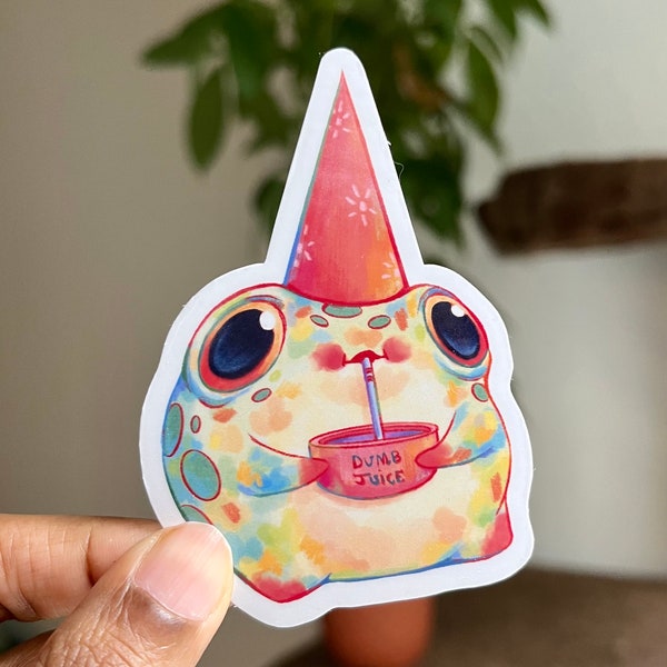 Dumb Juice Frog Sticker | Vinyl Waterproof Sticker | Cute Sticker | Dumb Juice