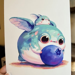 Delivery Fairy Frog | Art Print | Original Wall Hanging | Cottagecore Frog Art | Cute Gift | Fairy Frog