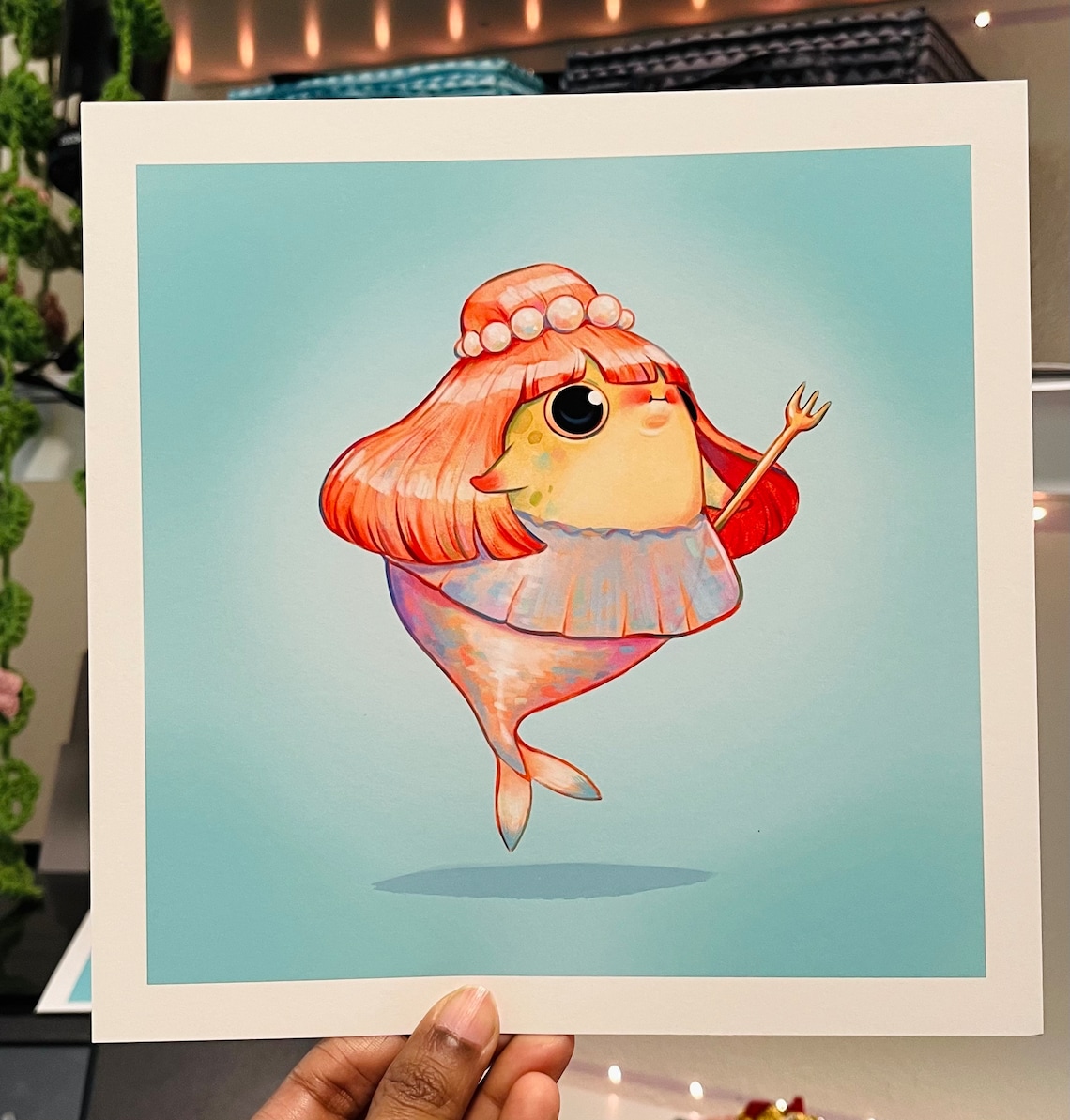 The Merfrogs | Art Print | Original Wall Hanging | Cottagecore Frog Art ...